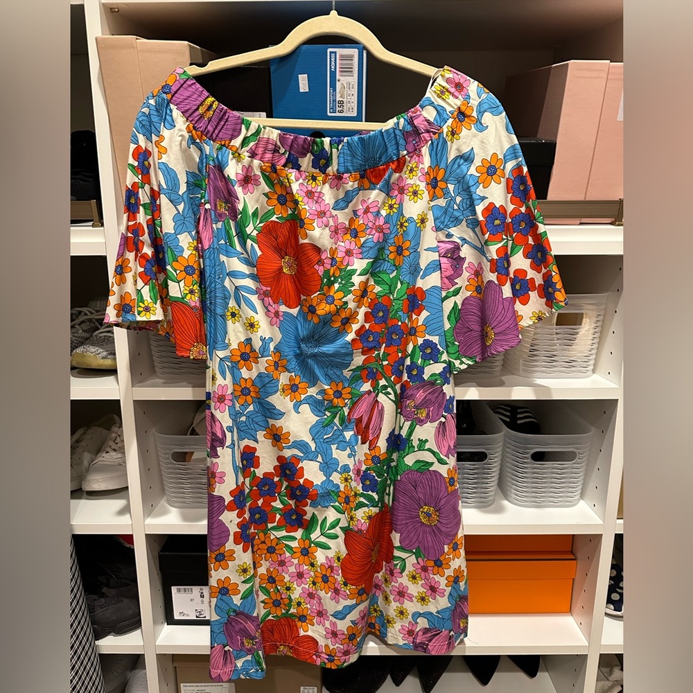 H&M floral off the shoulder dress